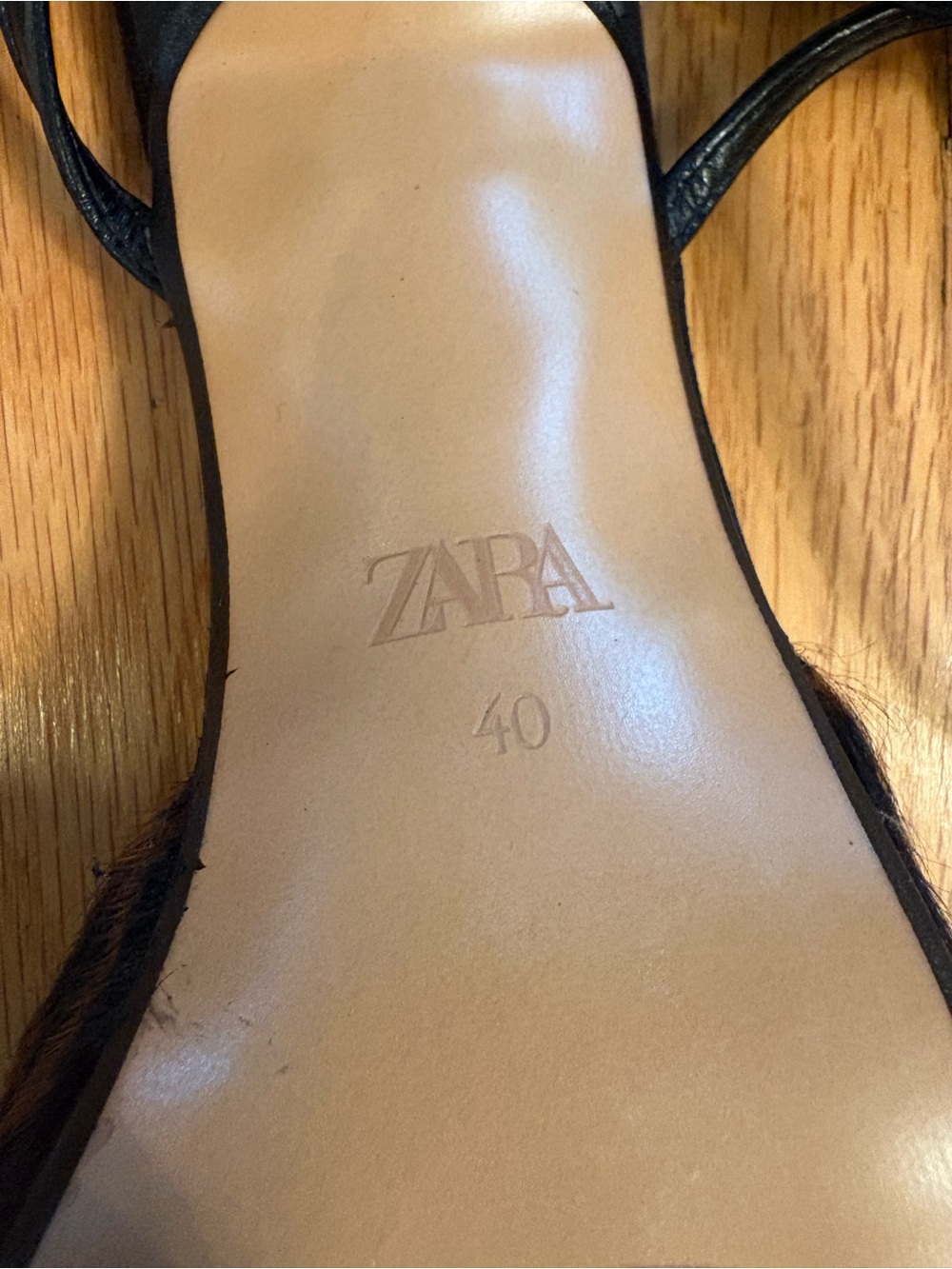 NWT Zara Leopard-Print Pointed Slingback Heels - Brown/Black - Size 40/US 9 - Picture 8 of 12